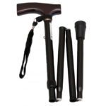 Μπαστουνι Αλουμινιου Μαυρο Σπαστο